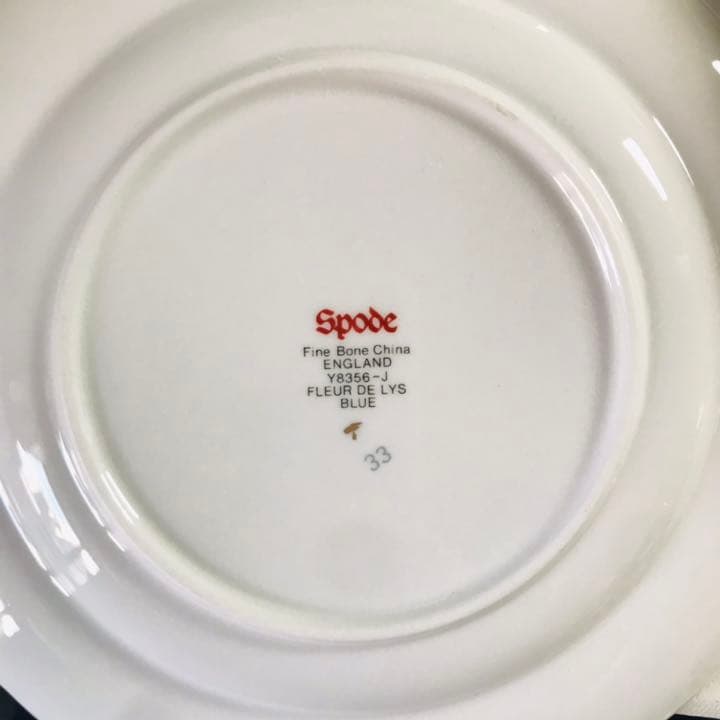 スポード  フルールドリスブルー　デザートプレート６枚セット