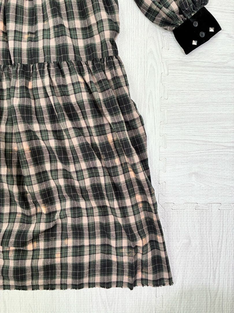 【新品タグ付き】Roy reflect overjoy チェック柄　スタッズ付き