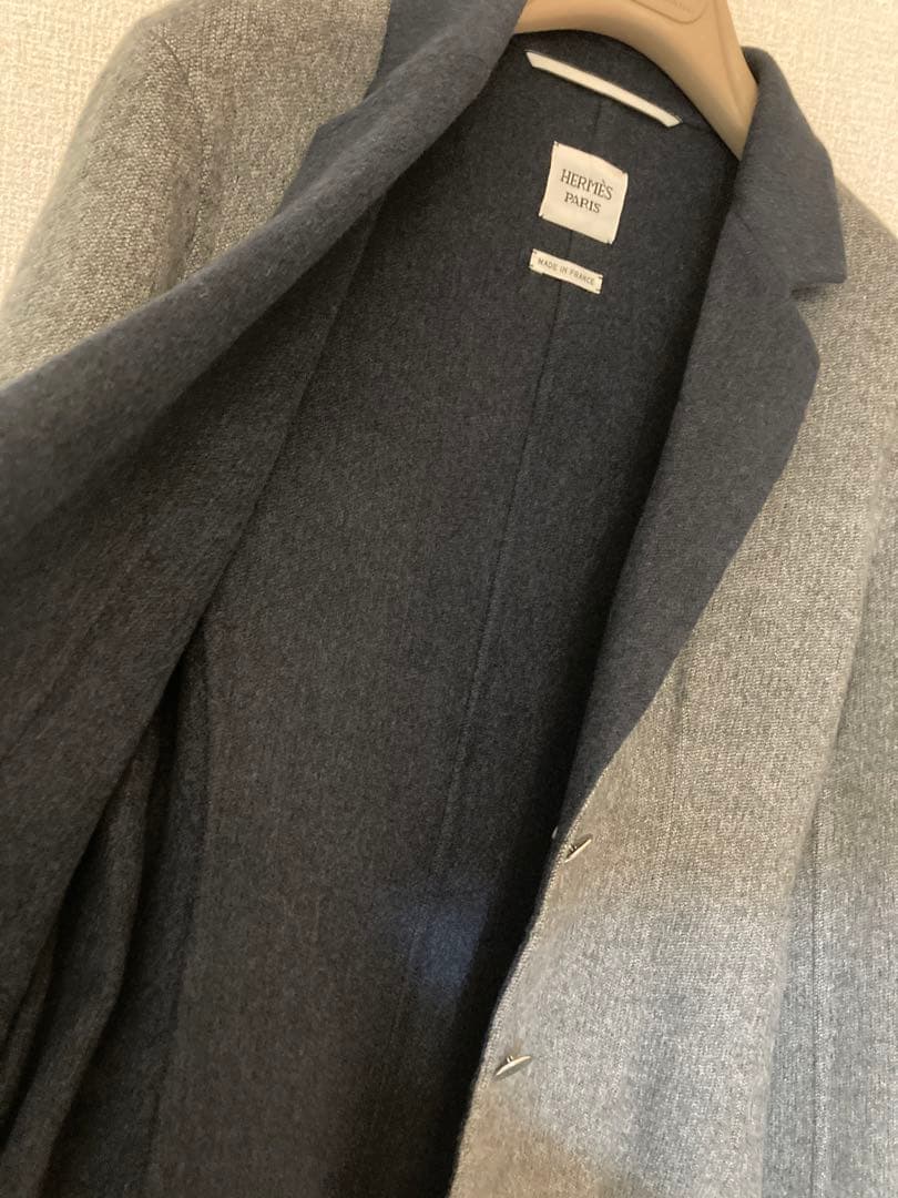 HERMES ラグジュアリーな カシミヤ ラップ コート