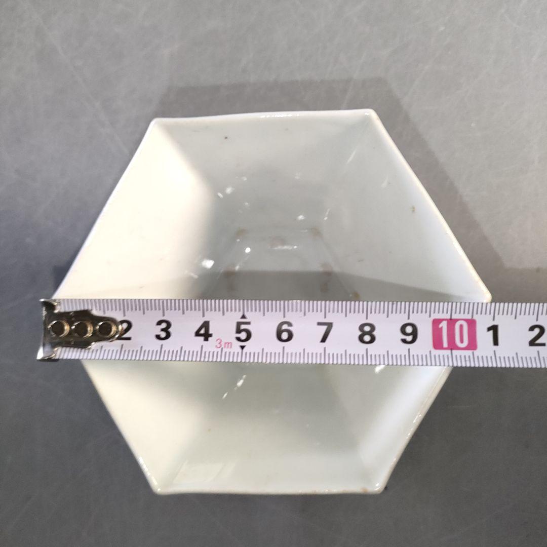 A1283-2/在銘/古伊万里波紋人物図六角小鉢15客/銘々皿/飾鉢/懐石道具/