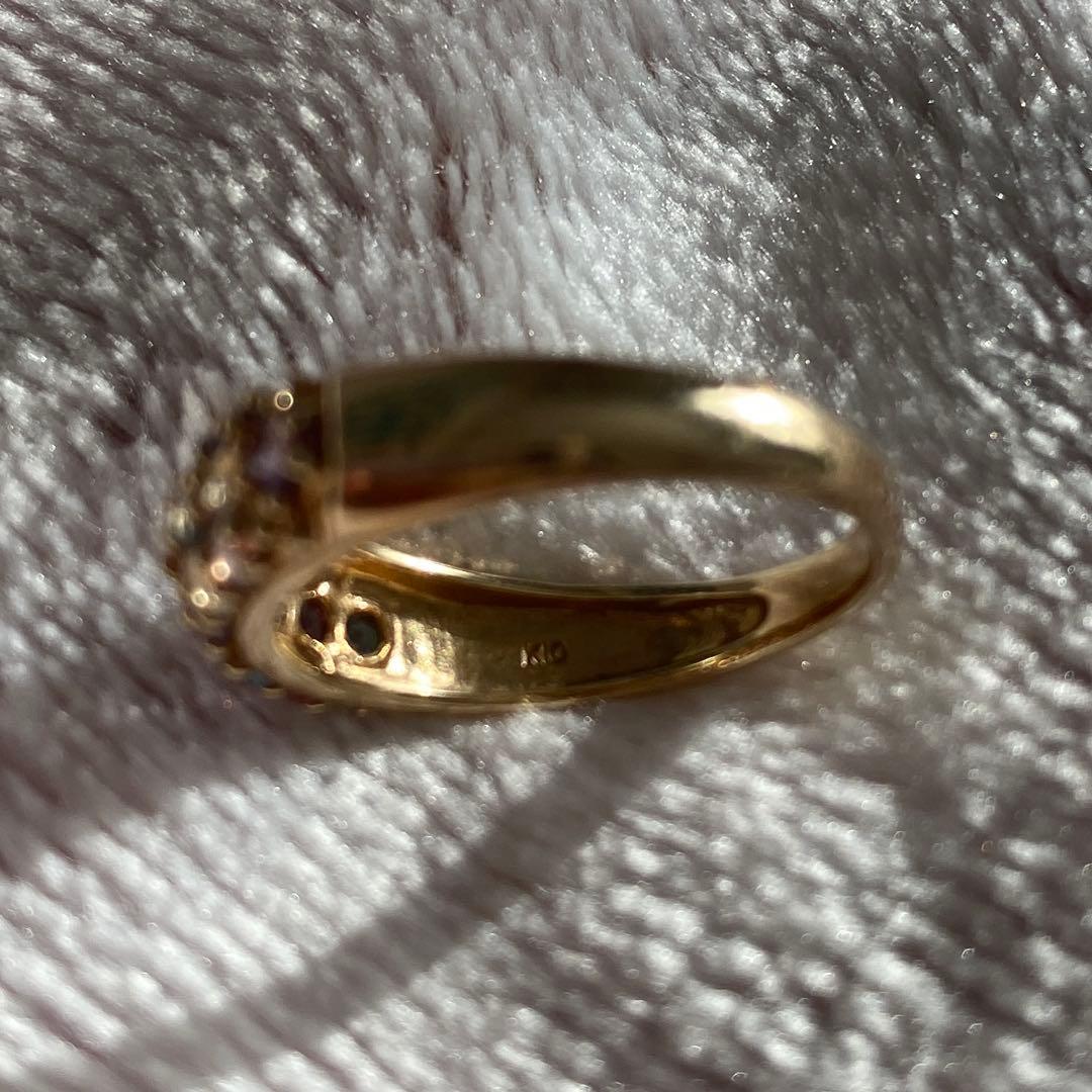 本日までラストタイムセール【美品】ツツミK10イエローゴールドパヴェリング