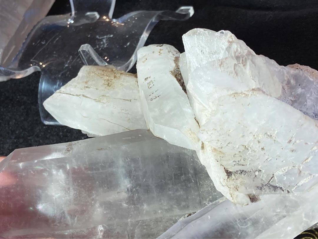 ヒマラヤ水晶 原石 クラスター 虹入り 水晶 クォーツ 天然石 パワーストーン