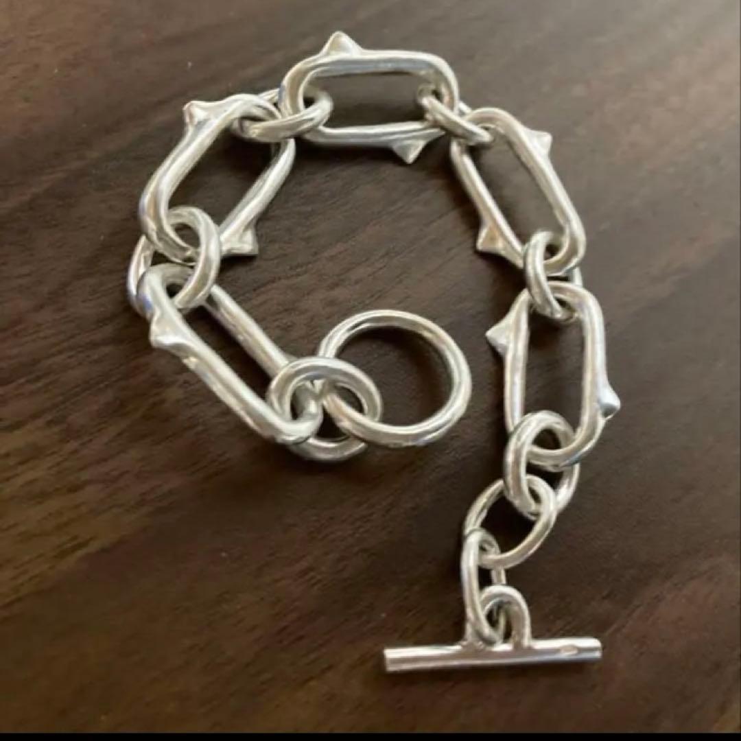 シルバー925トゲブレスレット