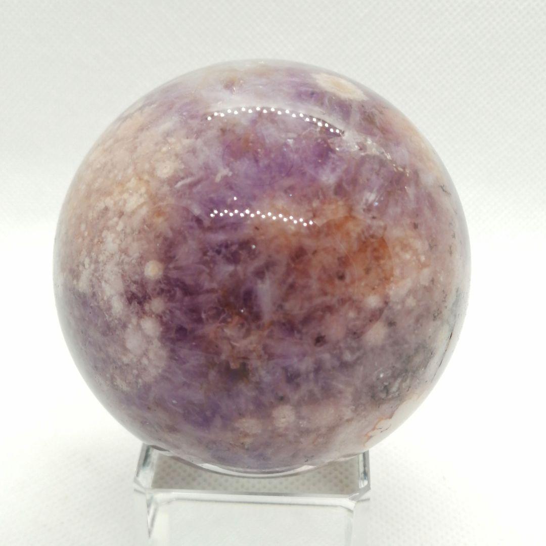 【新品】アメジストのキラキラ結晶の中に花が咲いている綺麗なピンアメ　12-17