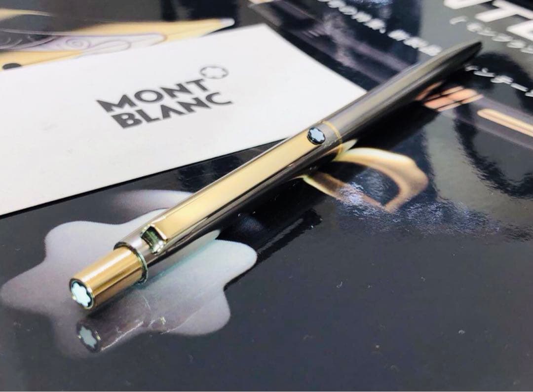 モンブラン　価値あるレア銘品総チタニウム張り★Sライン・チタン＆ゴールドプレート