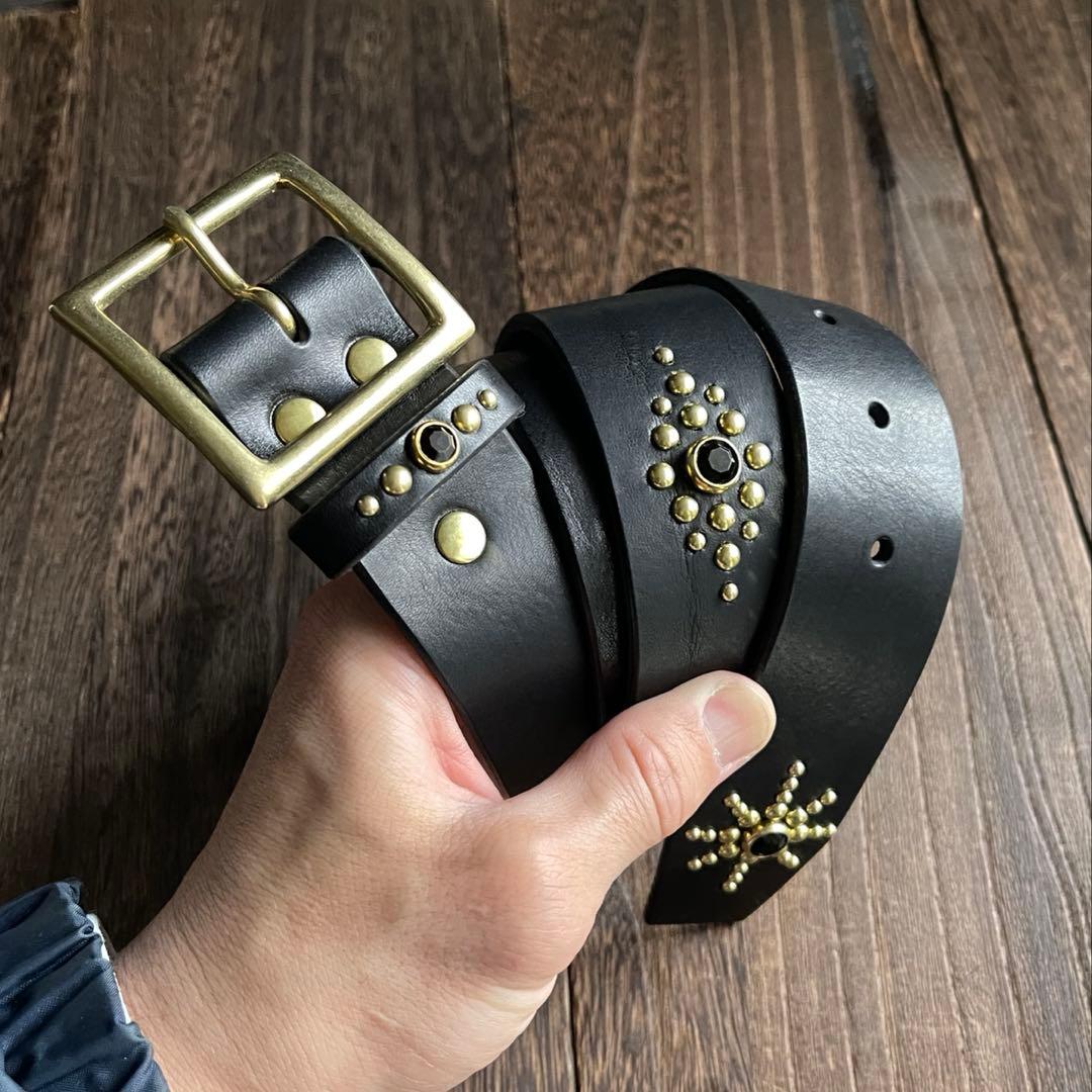 ディッキーズ874専用スタッズベルト　真鍮　ミッスーリ　HTC CALEE