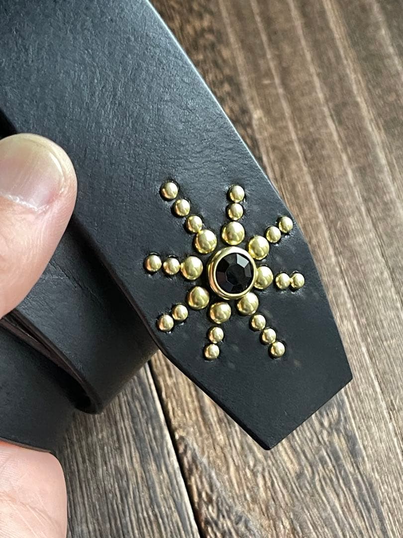 ディッキーズ874専用スタッズベルト　真鍮　ミッスーリ　HTC CALEE