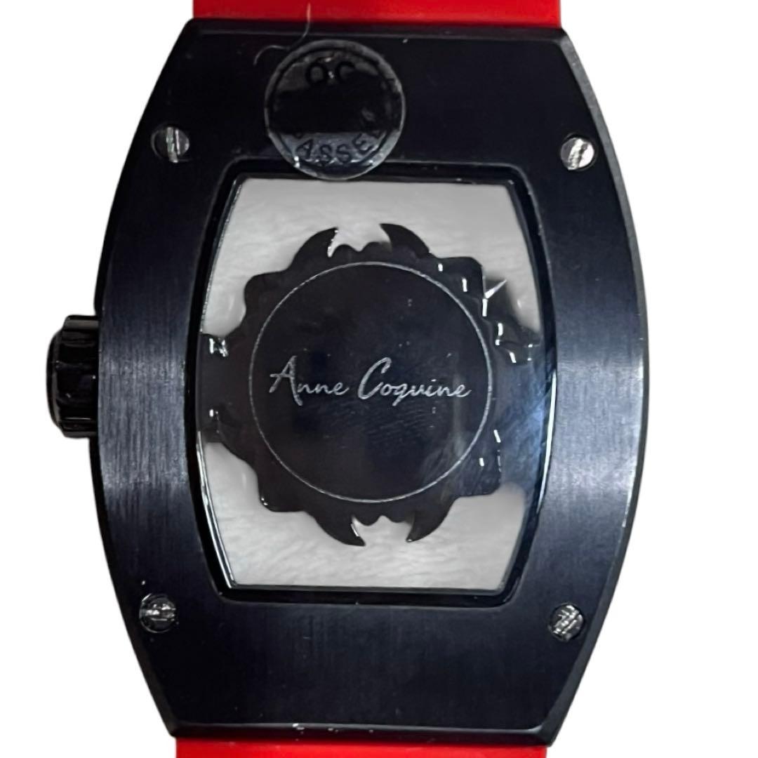 稼働品　定価4.4万円Anne Coquine 腕時計 スケルトン ぐるぐる回る