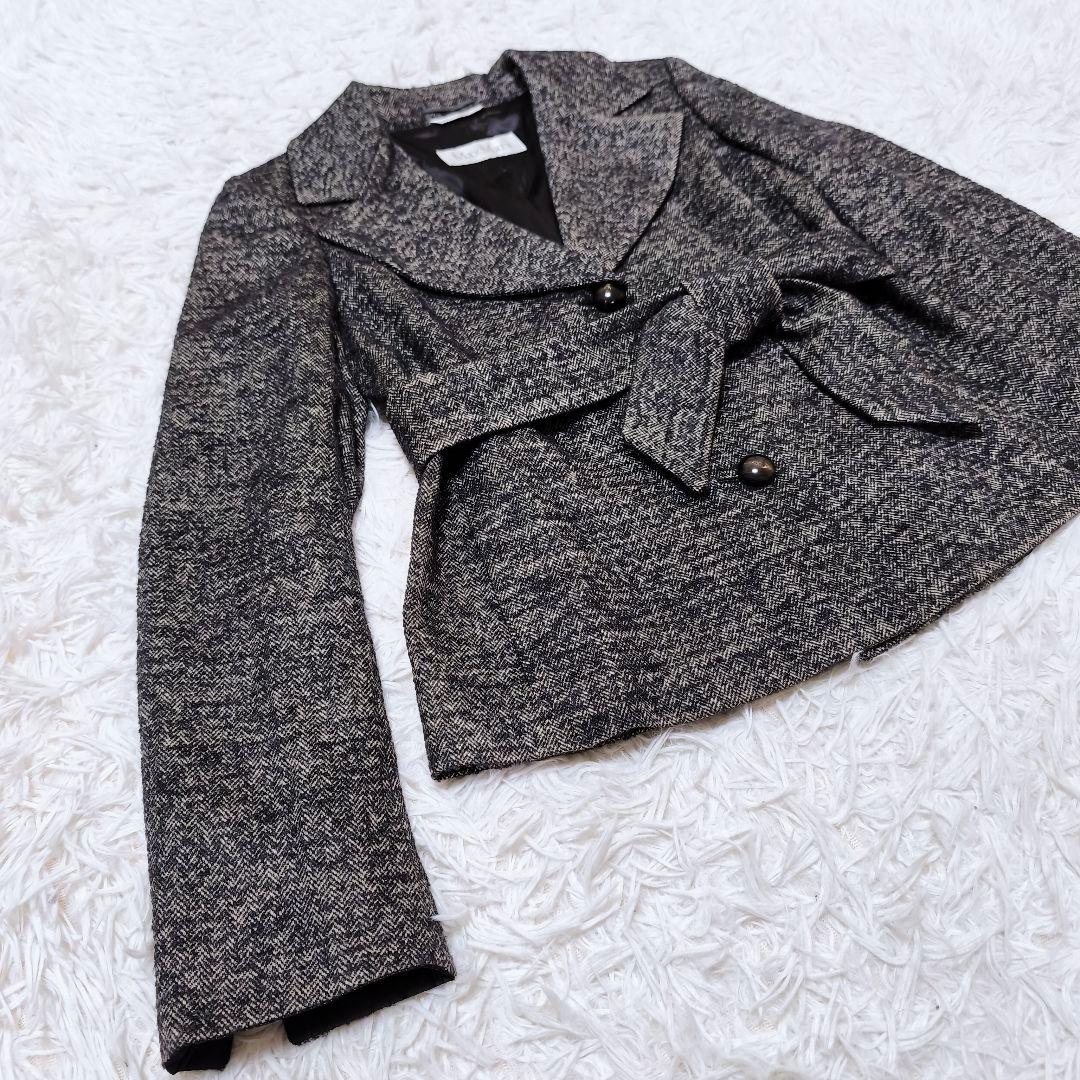 【美品】MaxMara マックスマーラ カシミヤ混 ベルテッド ショートコート