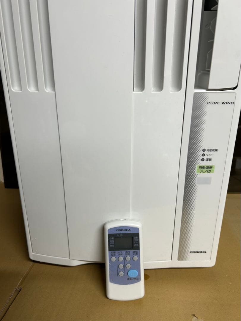 美品 23年 コロナ窓用エアコン CW-F1623R 枠 リモコン付き/R2-1