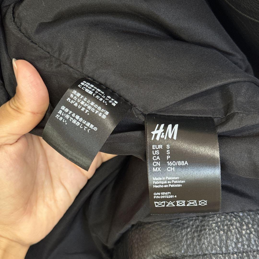 【】レザーライダースジャケット 牛革100% カジュアル ブラック S