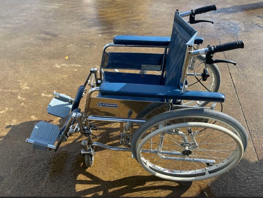 折りたたみ式 自走式カワムラ リクライニング 介助用 車椅子 車いす