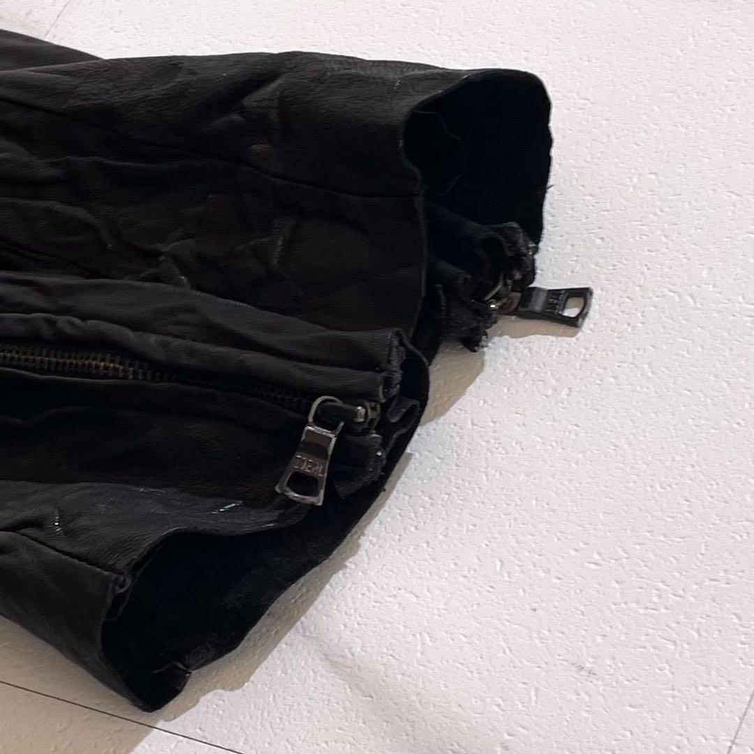 BUFFALO BOBS 黒ダブルライダースジャケット　M ブラック　レザー