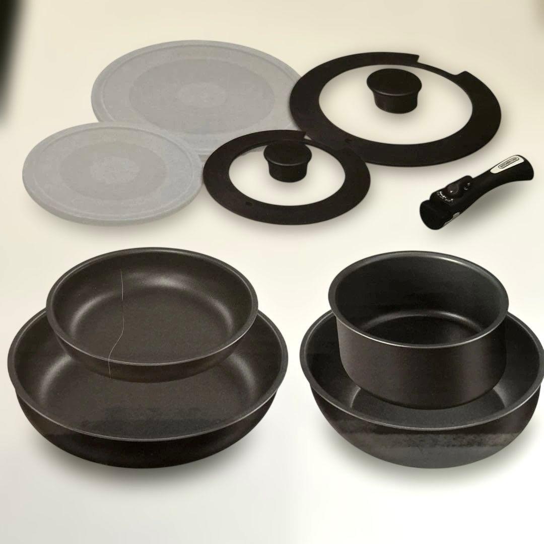 IRIS OHYAMA ダイヤモンドコーティング鍋・フライパンセット 9点