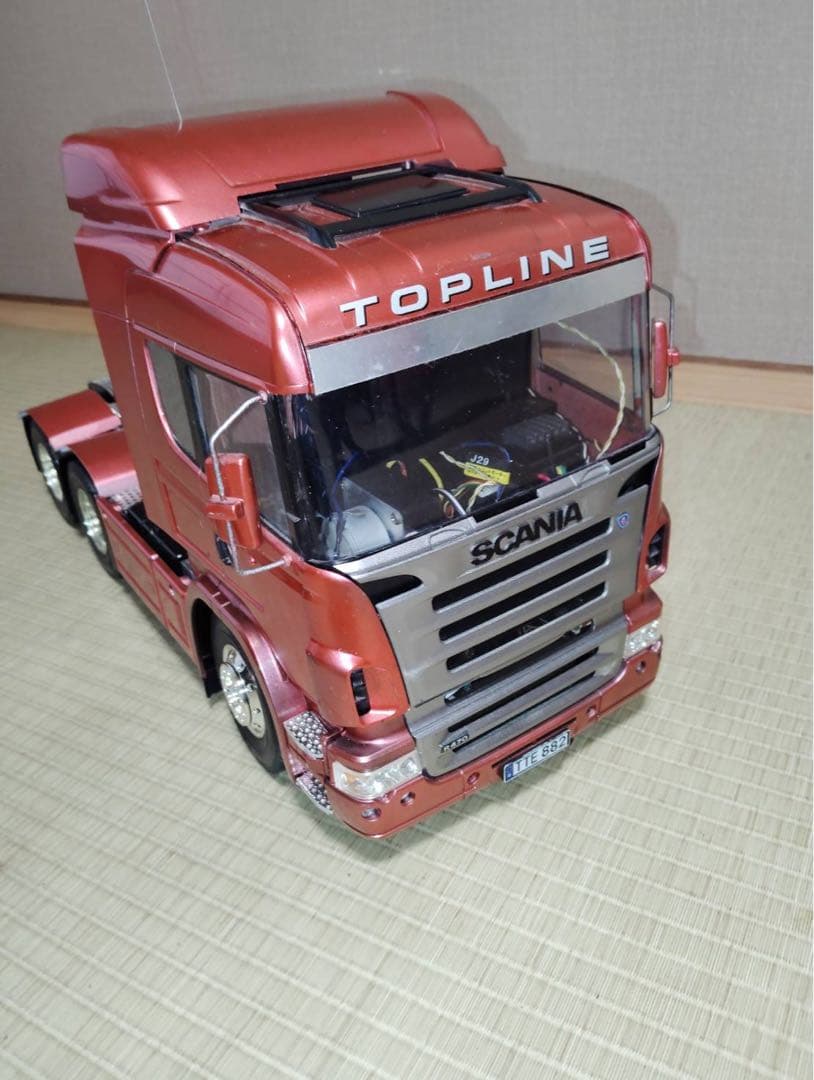 maku　大幅値下げ！！タミヤスカニア トラック ラジコン 塗装赤色