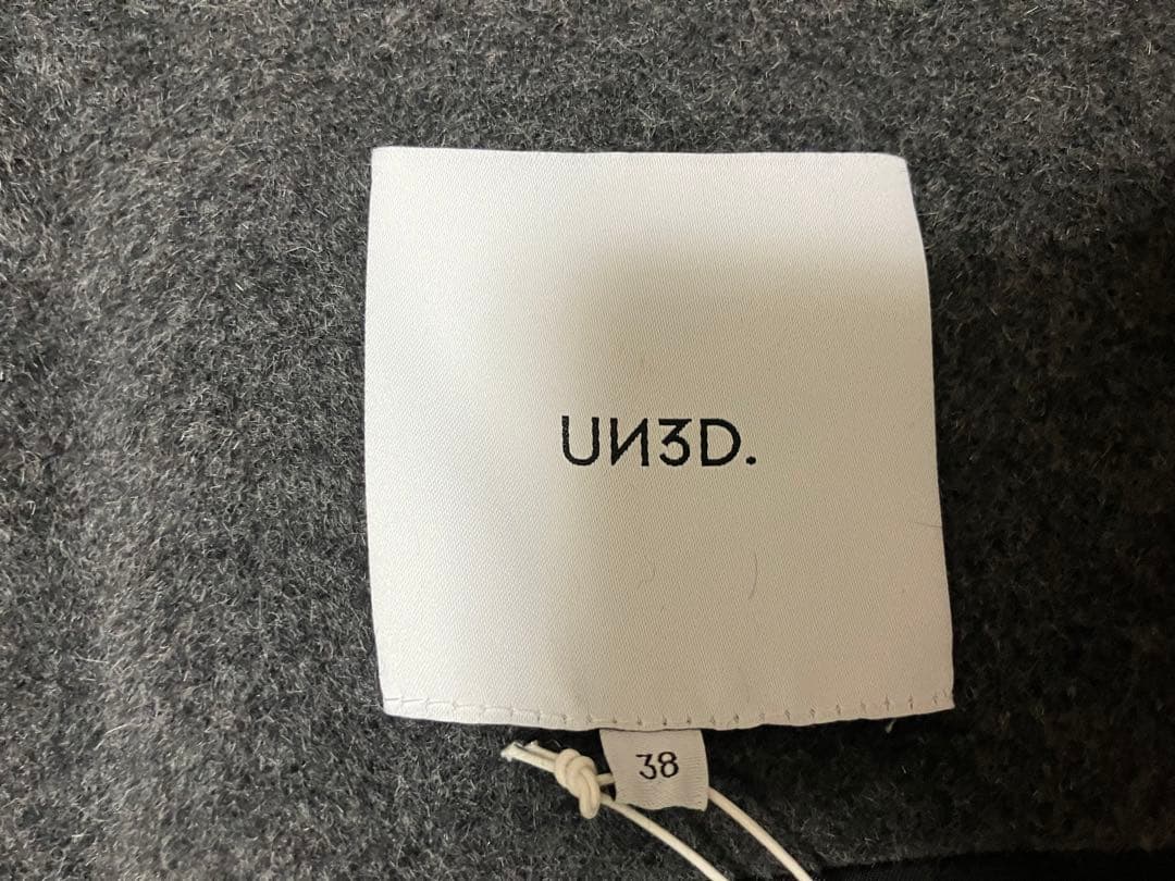 ぴ*あ様 未使用品UN3D. 　チェスターコート　グレー　ライナー　アンゴラ　M