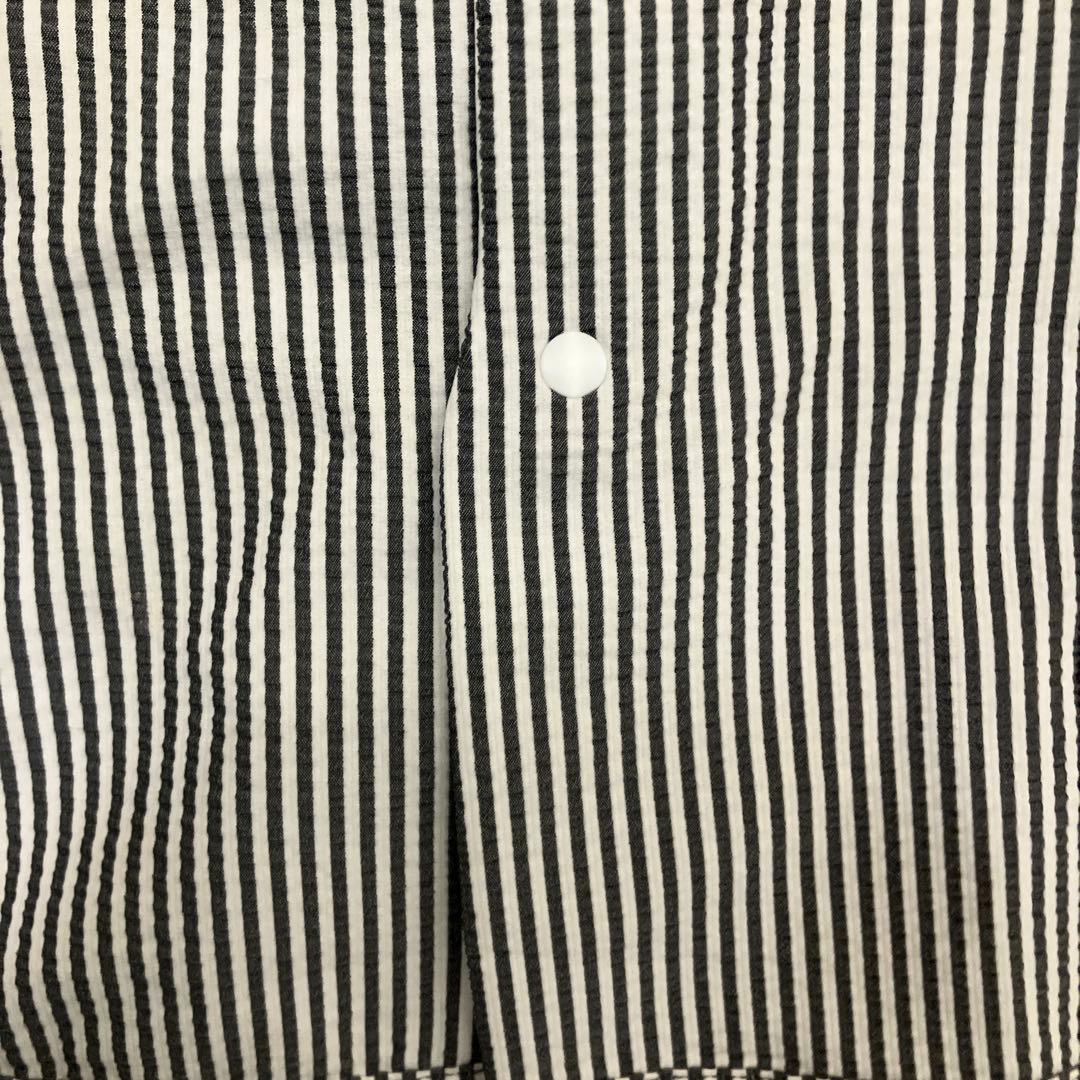 【alk phenix】極美品　ストライプシャツ グレー×白 アルクフェニックス