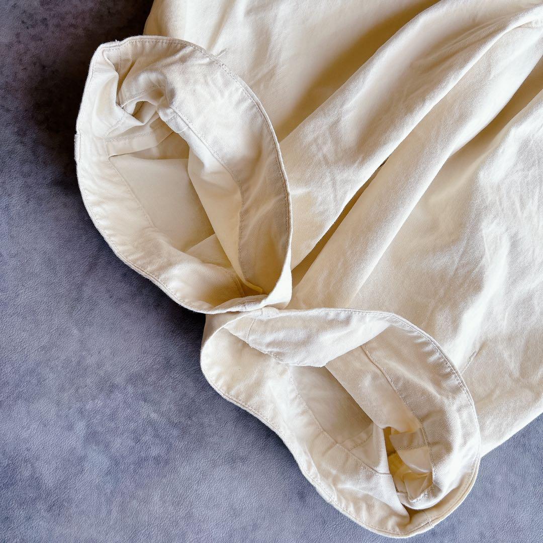 tumugu ⿻ クラシックチノクロス 2way サロペットパンツ ゆったり 白