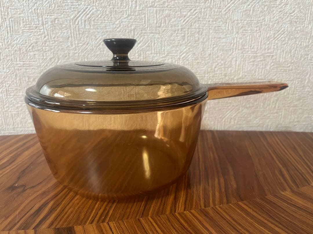 CORNING ガラス製ブラウン鍋3点セット