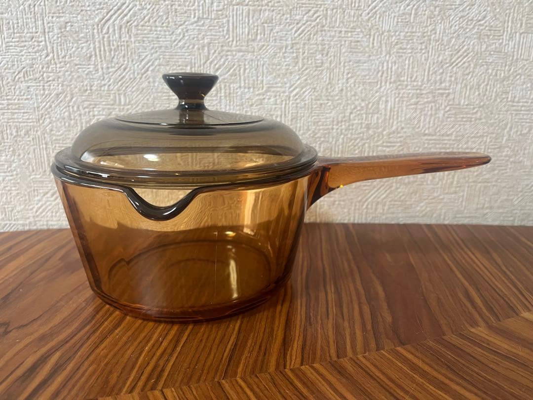 CORNING ガラス製ブラウン鍋3点セット