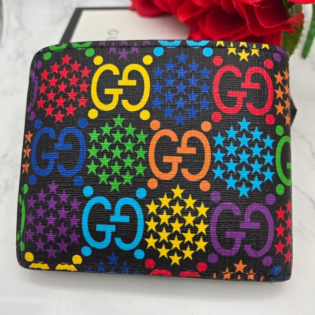 【希少】GUCCI グッチ 折り財布 財布 GG サイケデリック マルチカラー