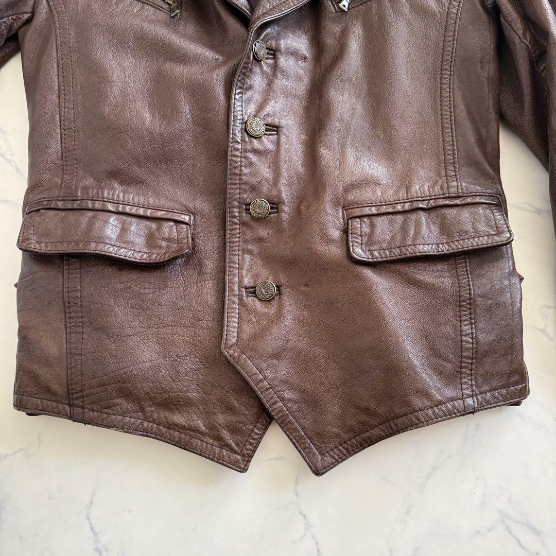 ドルチェアンドガッバーナ シングルライダース キルティング 牛革