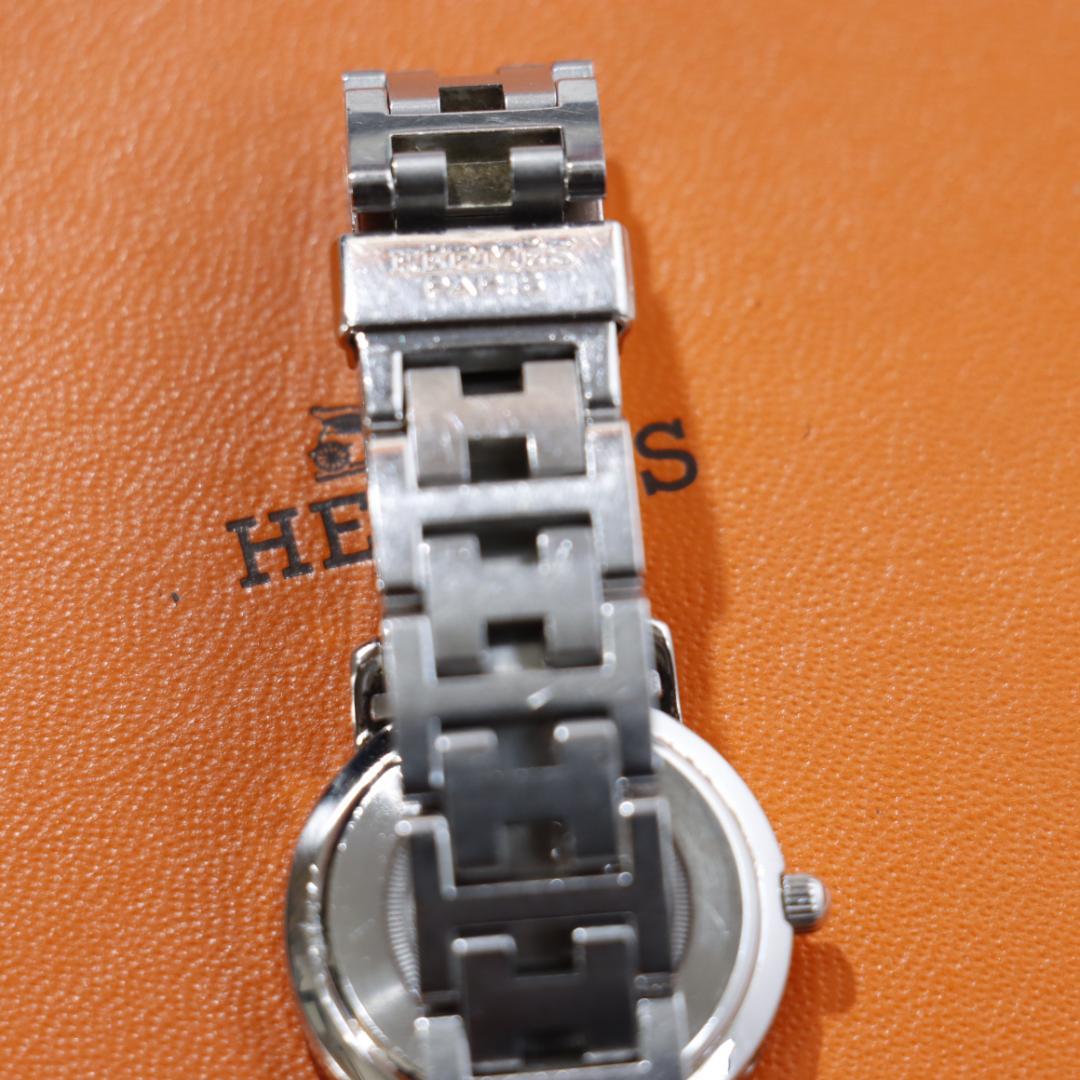 と*ん様 稼働美品！エルメスクリッパー　腕時計　ホワイト文字盤　ウォッチ　CL4