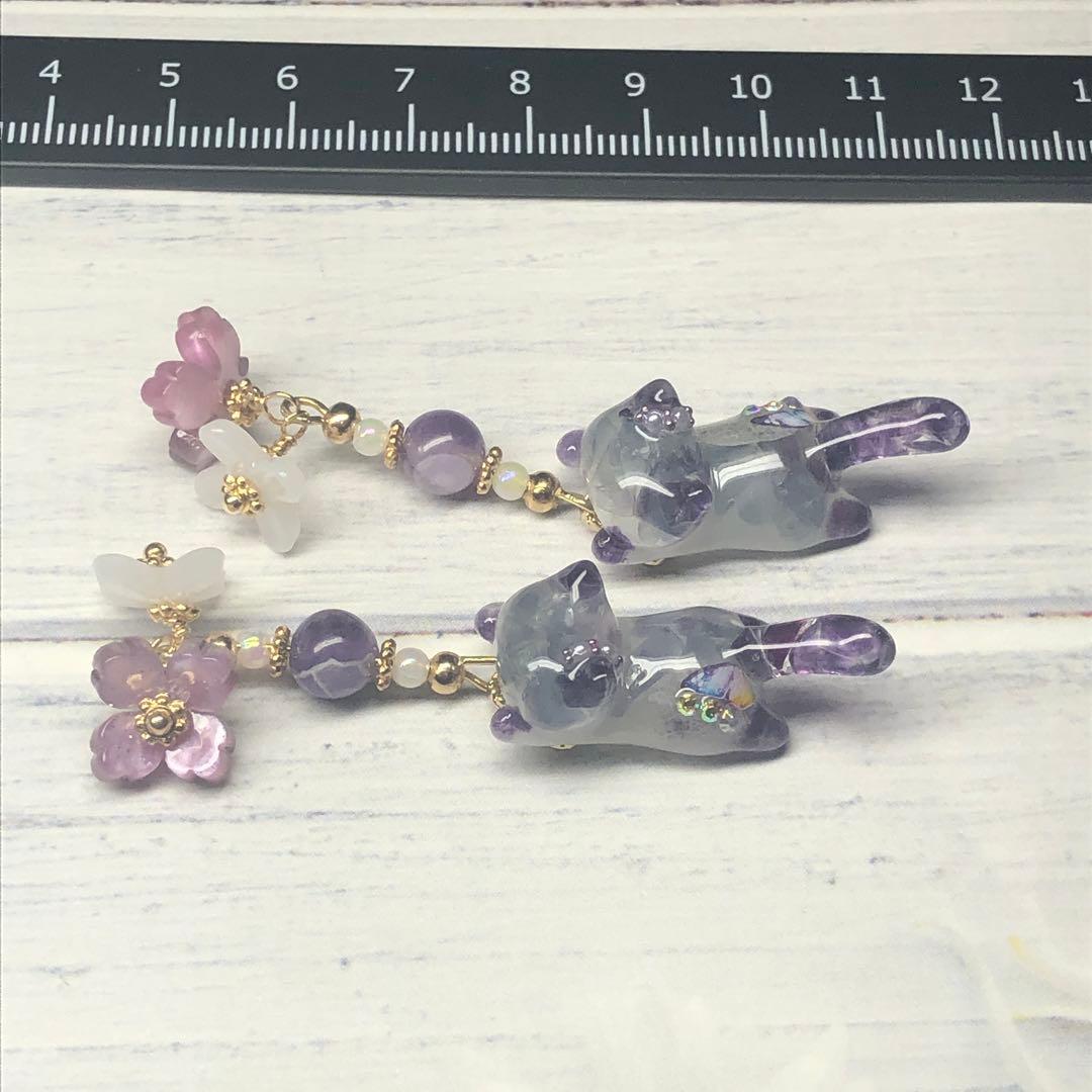 専用 レジン 猫 チャーム まとめ買い 5点