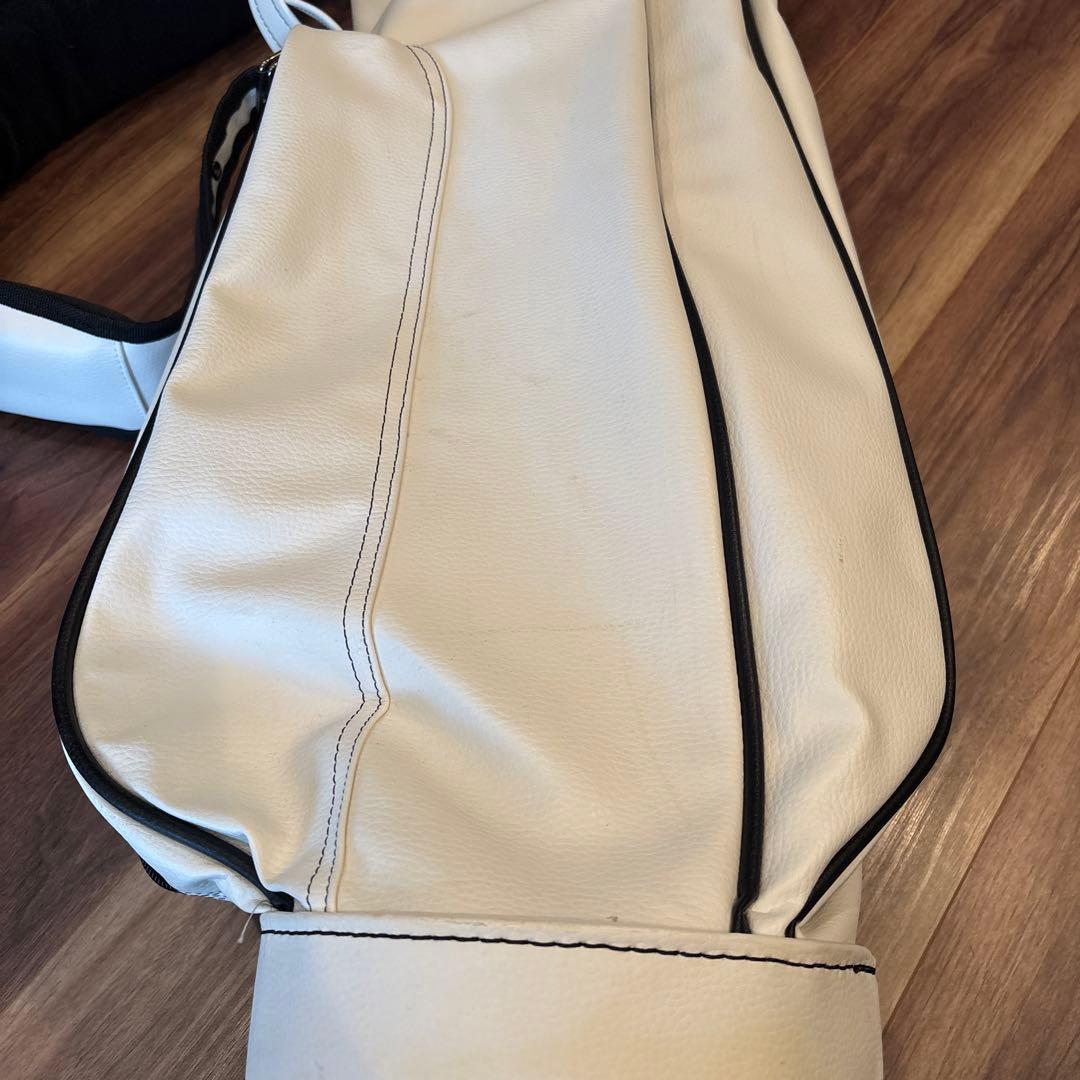 マルボン×ジョーンズ キャディバッグ ホワイト ゴルフ トラ 刺繍