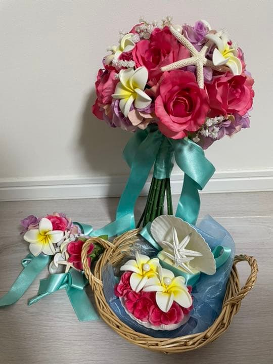 結婚式　ブーケ4点セット