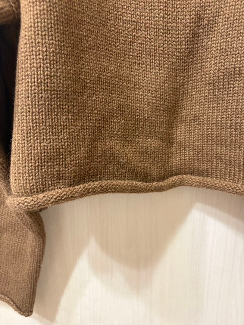 アパルトモン CROPPED KNIT With line キャメル