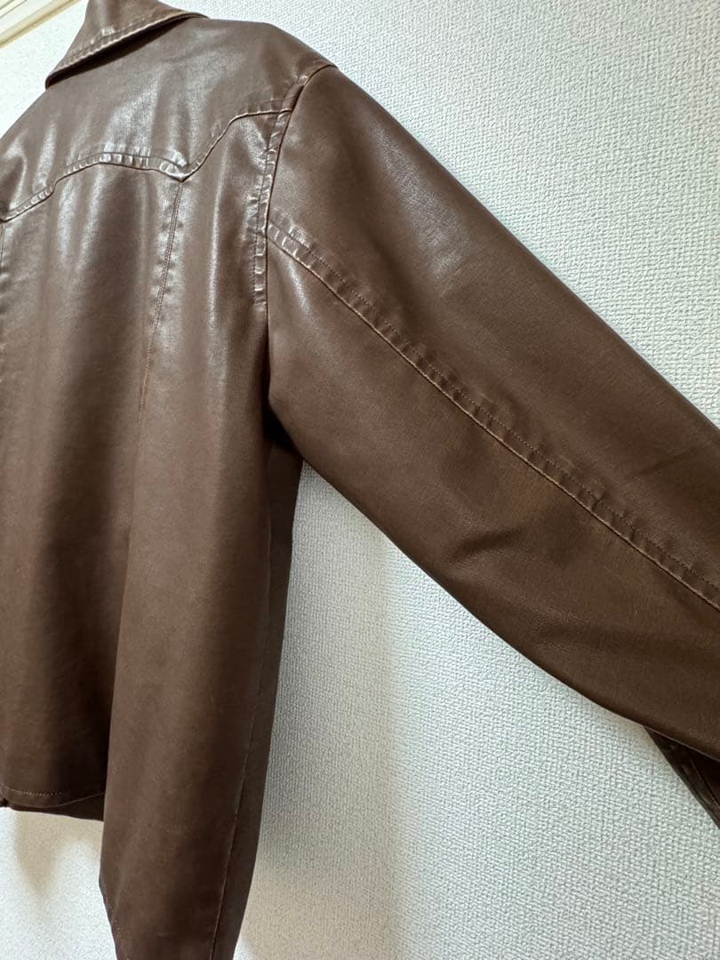 【WILLIAM B.ELIOTT】フェイクレザーフェードジャケット