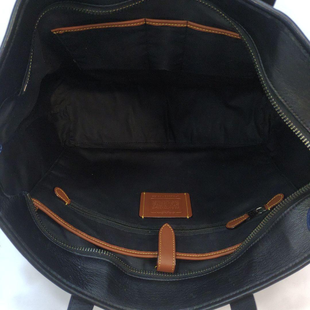 【美品】コーチ トートバッグ 2way ショルダー レザー×キャンバス A4可