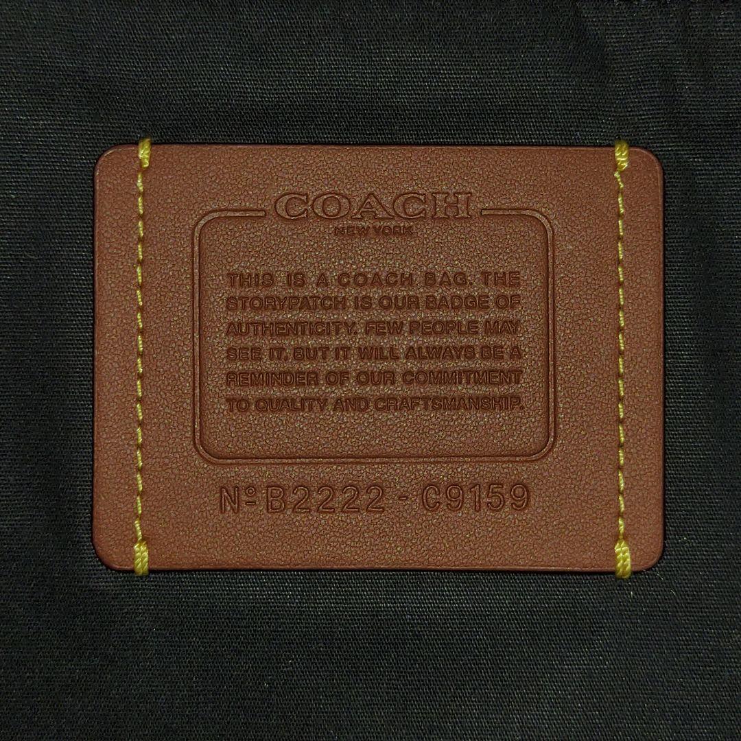 【美品】コーチ トートバッグ 2way ショルダー レザー×キャンバス A4可