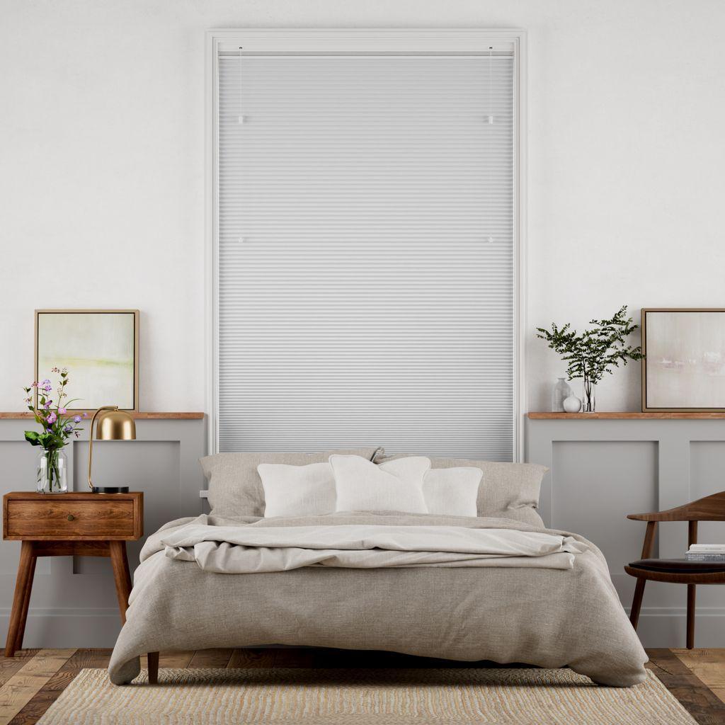 【最終値下げ】未使用　ハニカムシェード　シアーホワイトグレー　133×166