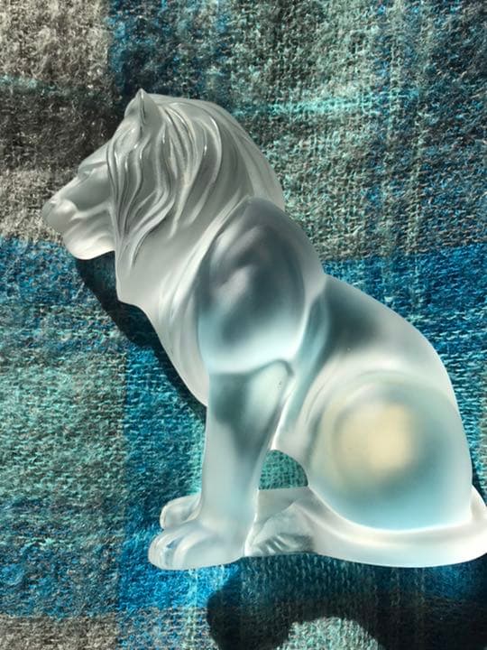 【極美品 廃番】ラリック Lalique LION クリスタル ライオン