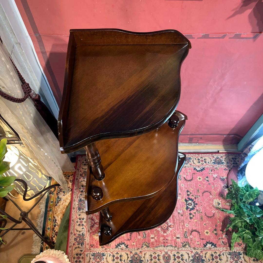 Sale スピンドルポスト　アンティーク調 飾り棚 ラック 木製 昭和レトロ