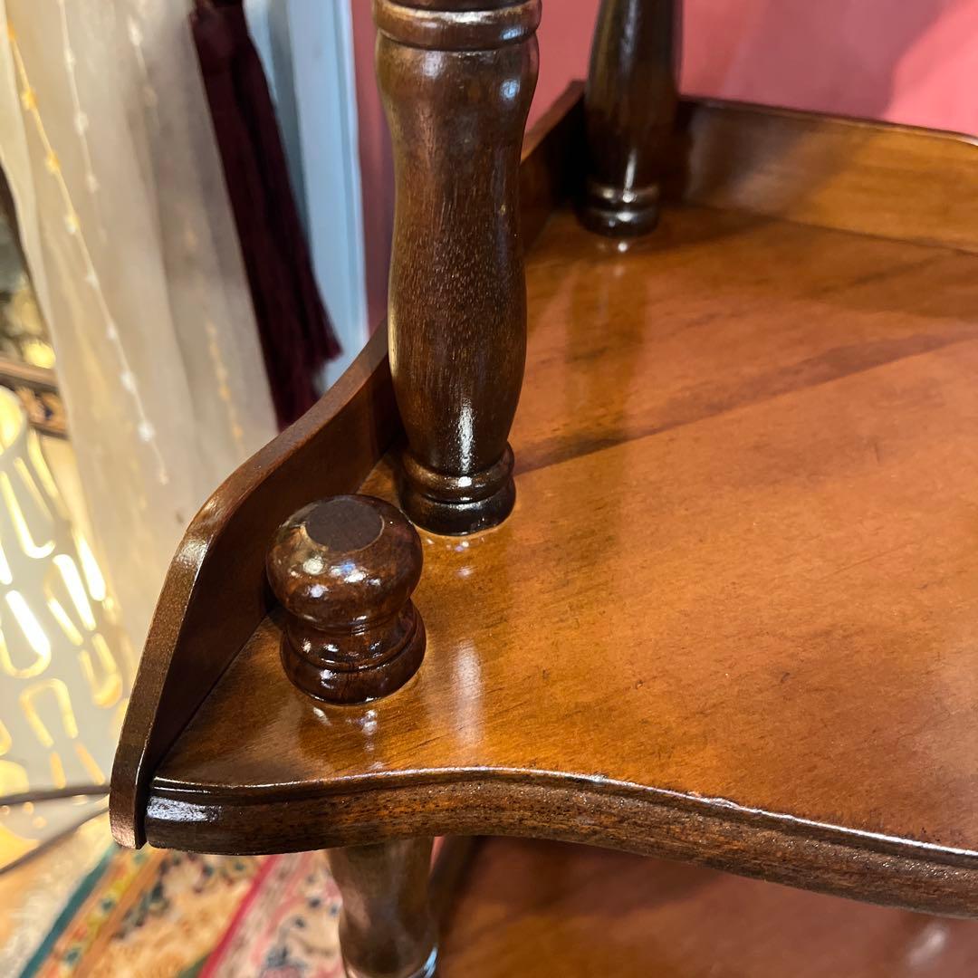 Sale スピンドルポスト　アンティーク調 飾り棚 ラック 木製 昭和レトロ