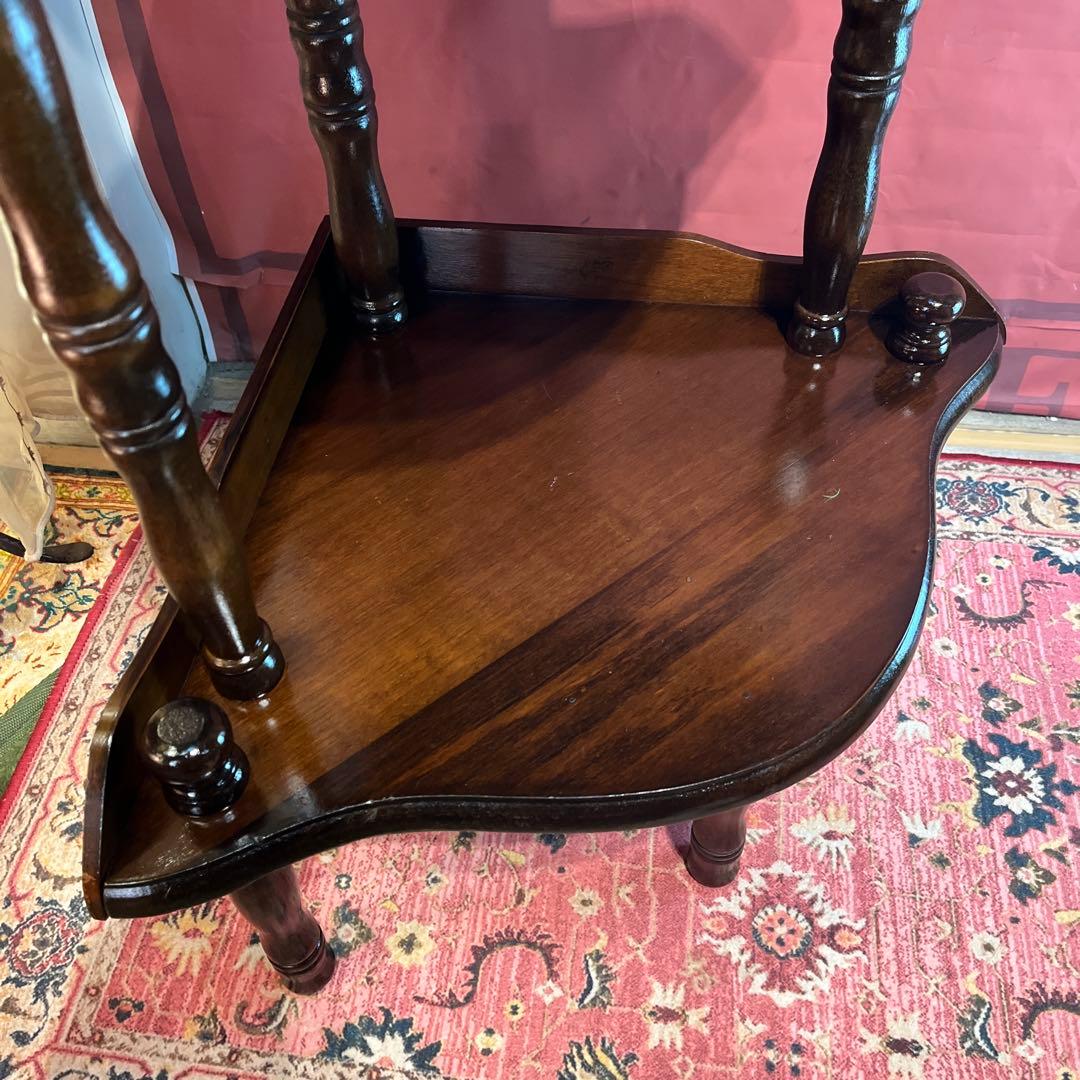 Sale スピンドルポスト　アンティーク調 飾り棚 ラック 木製 昭和レトロ