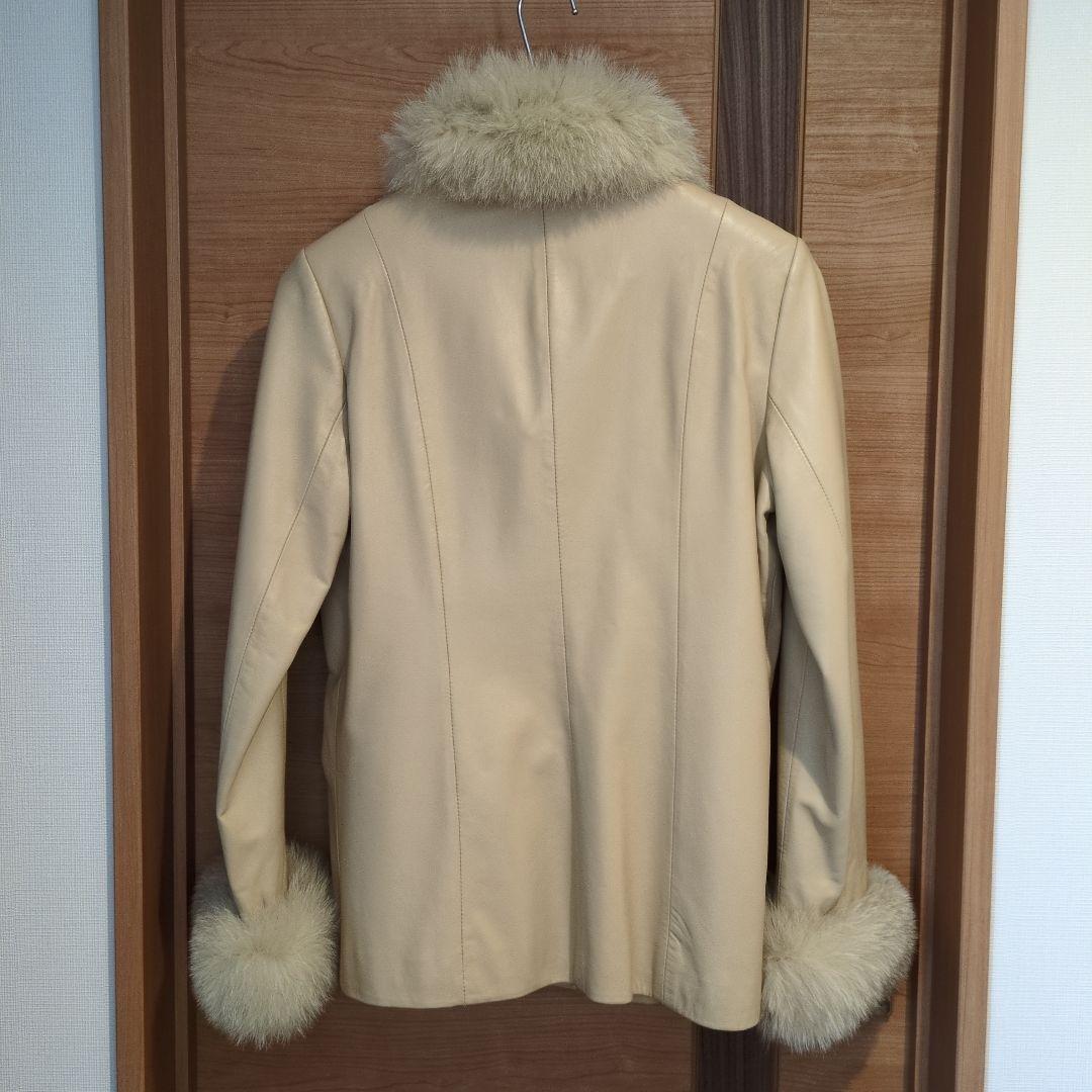 【BALMAIN 】バルマンラムレザーハーフコート 9号