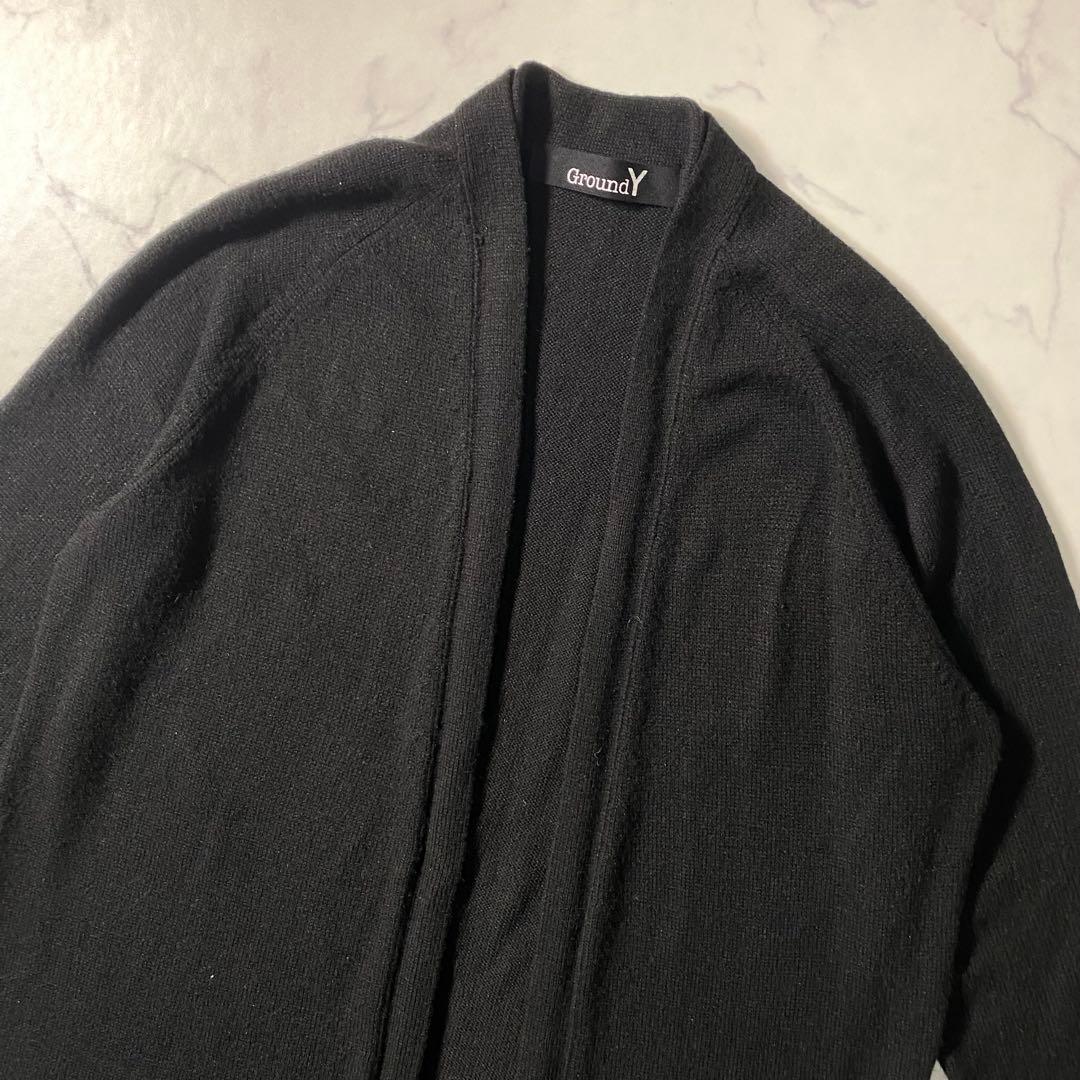 【美品】グラウンドワイ　ロングカーディガン　サイズ3　ヨウジヤマモト　ニット　L