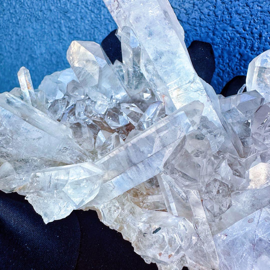 希少高透明度❗️マニカラン産キラキラ☆ヒマラヤ水晶クラスター超強いパワーA1414