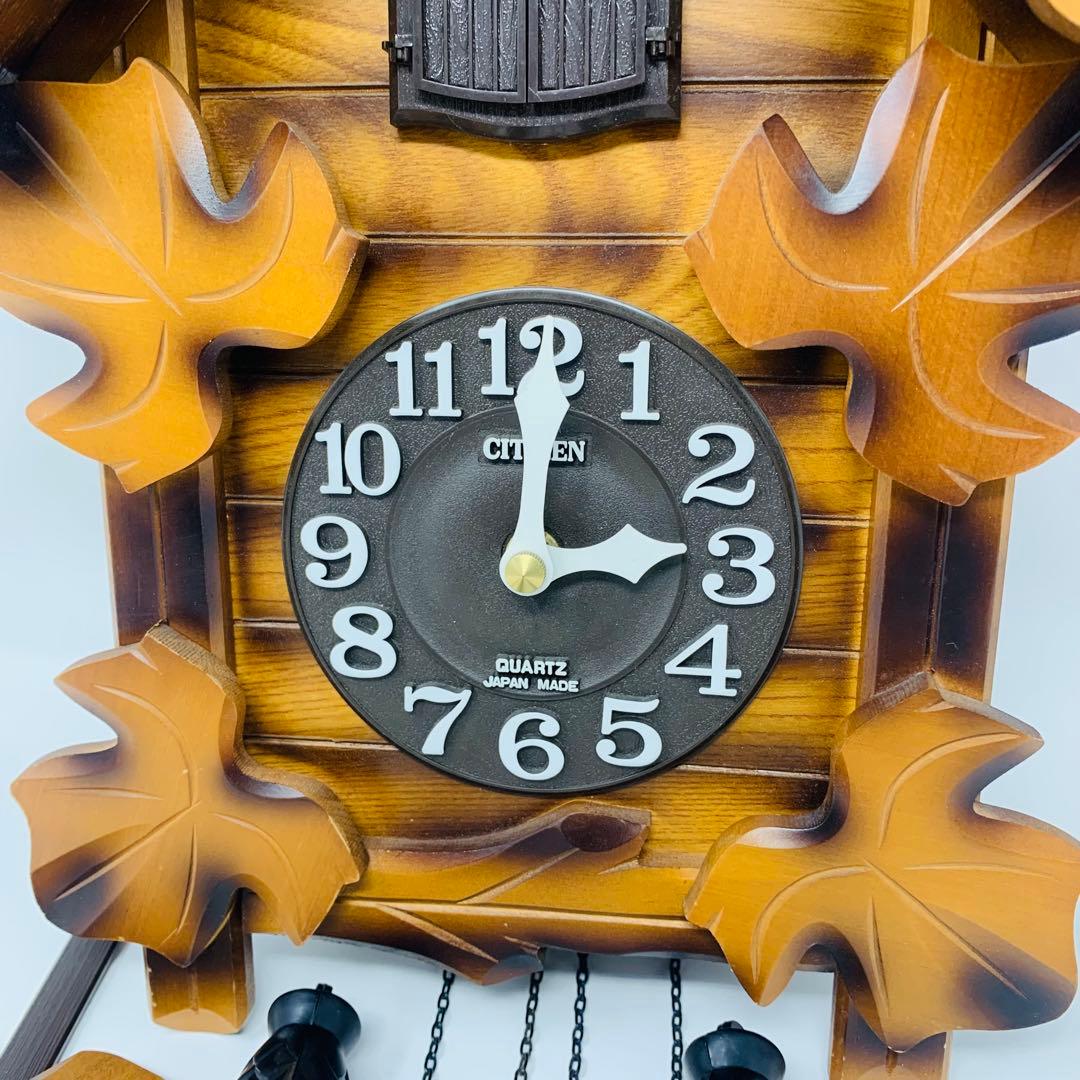 CITIZEN 鳩時計 4MJ234-B 昭和レトロ 高級クォーツ 壁掛け時計