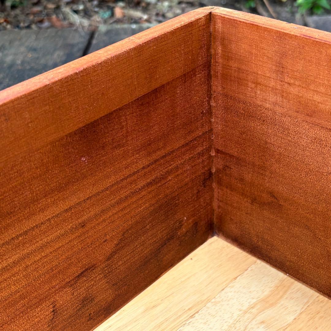 フランス製【ビンテージ木箱】ラベル 無垢材｜真鍮釘｜カフェトレー 収納 北欧