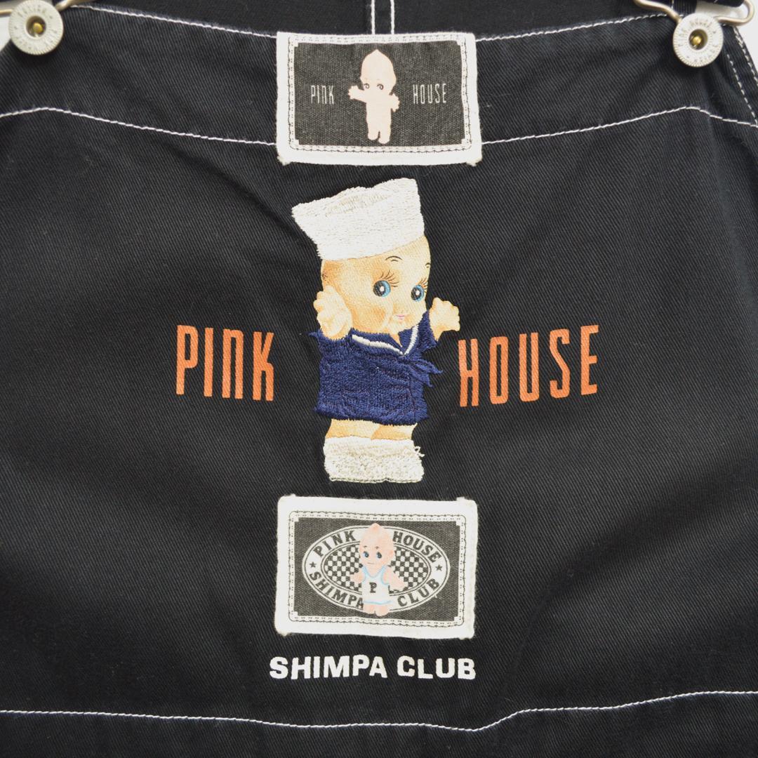 【極美品】PINK HOUSEピンクハウス日本製 レトロキューピーサロペット黒