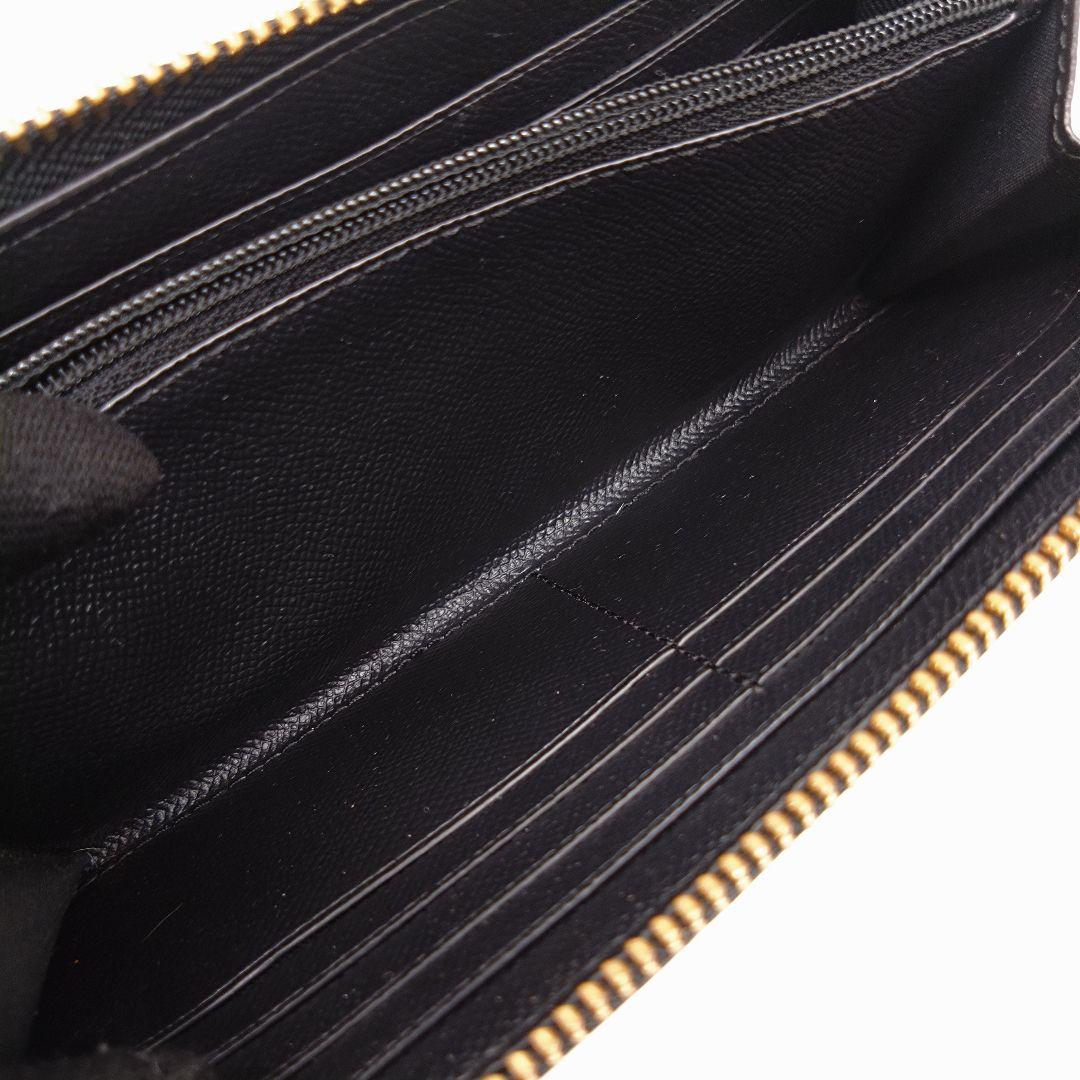 【美品】COACH 長財布 ラウンドファスナー レザー ブラック F16612