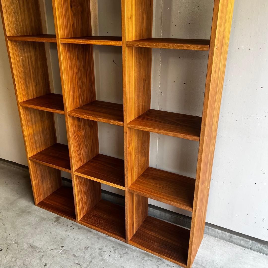 Herbpet★無印スタッキングシェルフセット５段×３列ウォールナット材