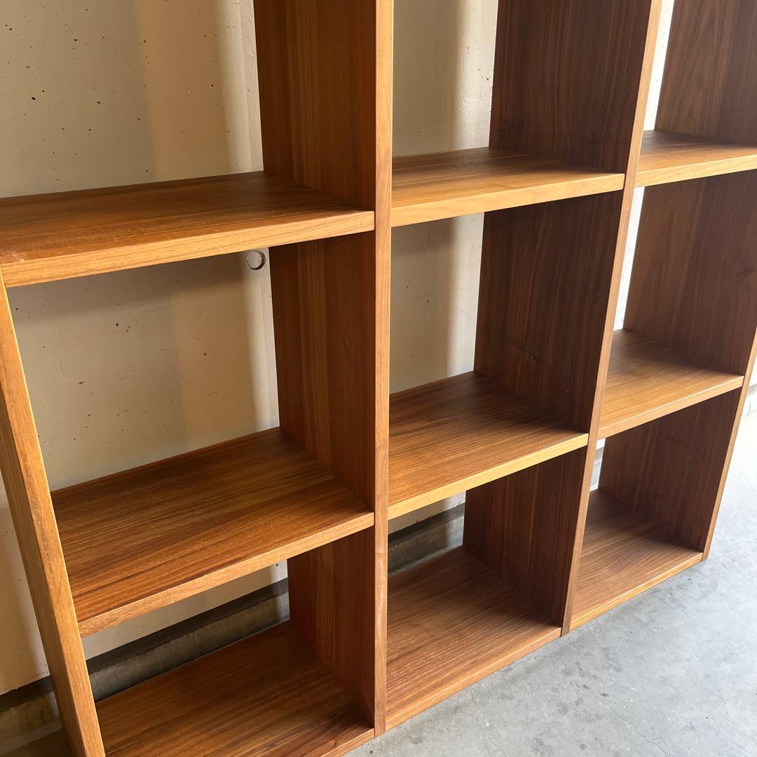 Herbpet★無印スタッキングシェルフセット５段×３列ウォールナット材