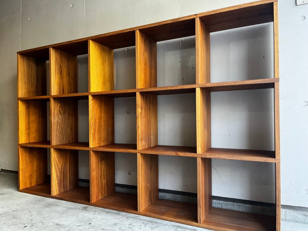 Herbpet★無印スタッキングシェルフセット５段×３列ウォールナット材