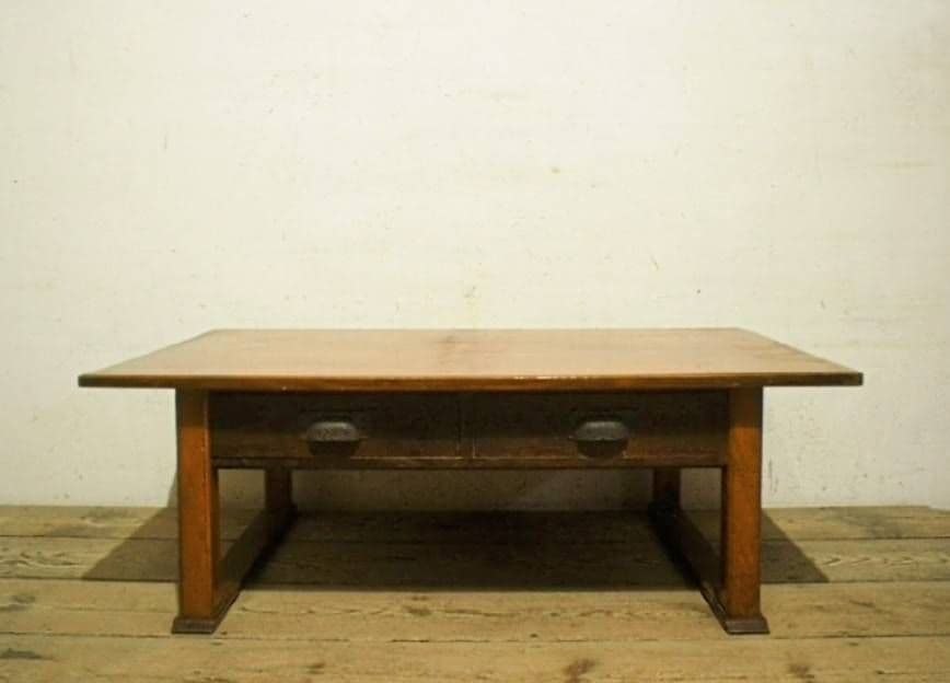 1055 ヴィンテージ　文机　ローテーブル　ちゃぶ台　陳列台　古家具　レトロ